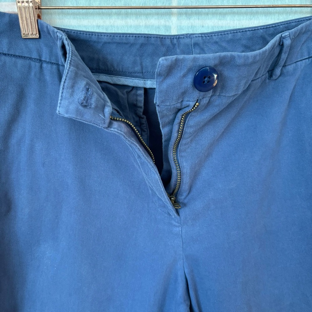 L.L. Bean Straight Fit Capri Pants Women’s 12 Petite Cotton Dusty Blue Denim - Picture 6 of 11